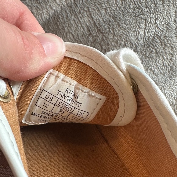 Michael Kors Kids Tan Logo Print Lace Up Sneakers Size 12 - Picture 5 of 6